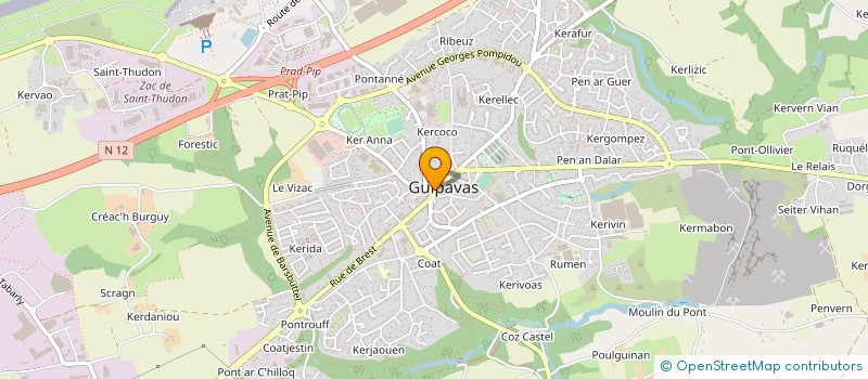 localisation de l'entreprise SCI LANSON  GUIPAVAS