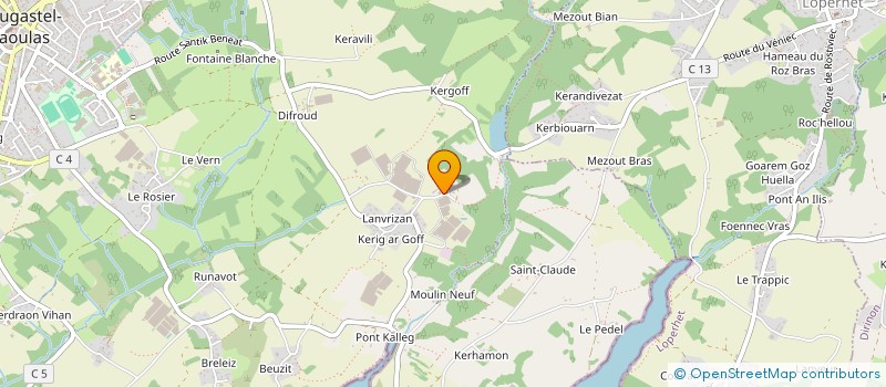 localisation de l'entreprise SCI LANVRIZAN  PLOUGASTEL-DAOULAS
