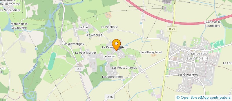 localisation de l'entreprise SCI LAPINGUETTERIE à CHANCEAUX-SUR-CHOISILLE