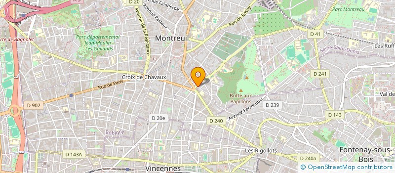 localisation de l'entreprise SCI LAPINS à MONTREUIL