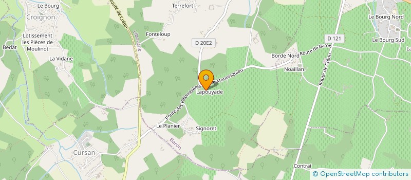 localisation de l'entreprise SCI LAPOUYADE  BARON