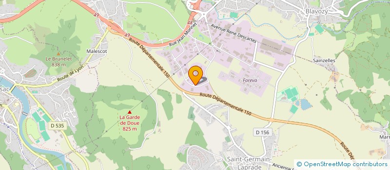 localisation de l'entreprise SCI LAPRADE 19  SAINT-GERMAIN-LAPRADE