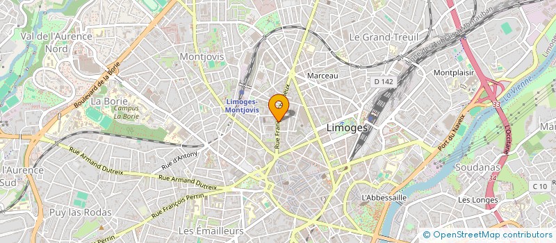 localisation de l'entreprise SCI LAPRAF à LIMOGES