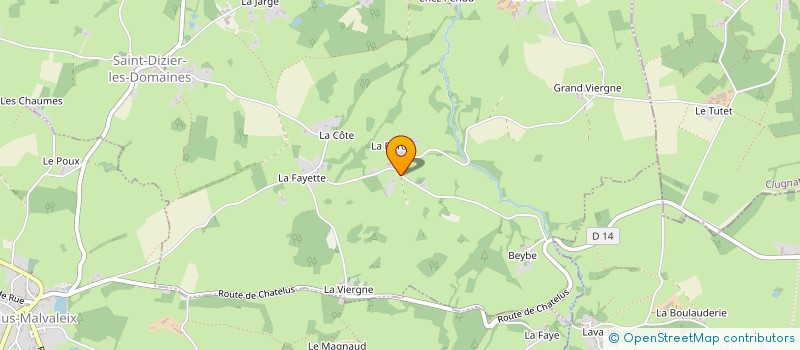localisation de l'entreprise SCI LARIGAUDERIE  SAINT-DIZIER-LES-DOMAINES