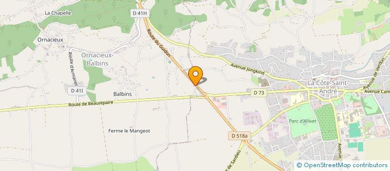 localisation de l'entreprise SCI LARTIZIEN  ORNACIEUX-BALBINS