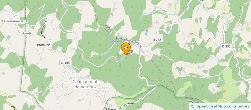 localisation de l'entreprise SCI LAS FANJAS  CHATEAUNEUF-DE-VERNOUX