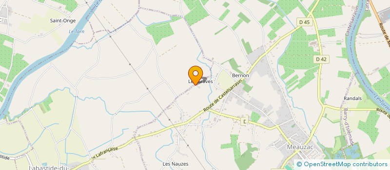 localisation de l'entreprise SCI LAS GRAVAS  MEAUZAC