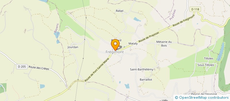 localisation de l'entreprise SCI LAS PLACETTES à PRAYSSAS