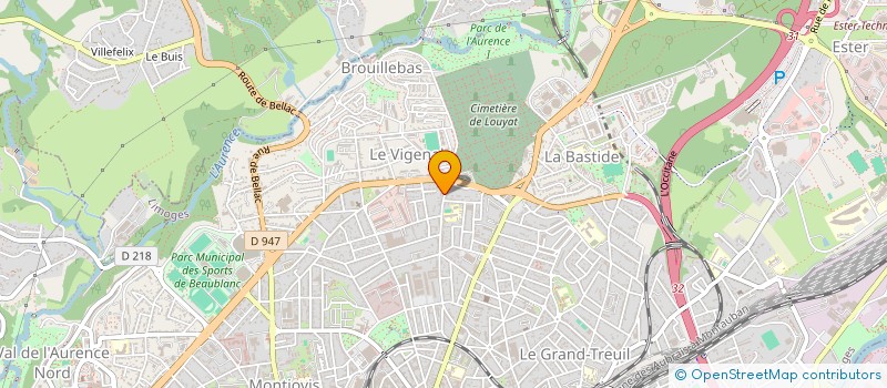 localisation de l'entreprise SCI LASBALS à LIMOGES