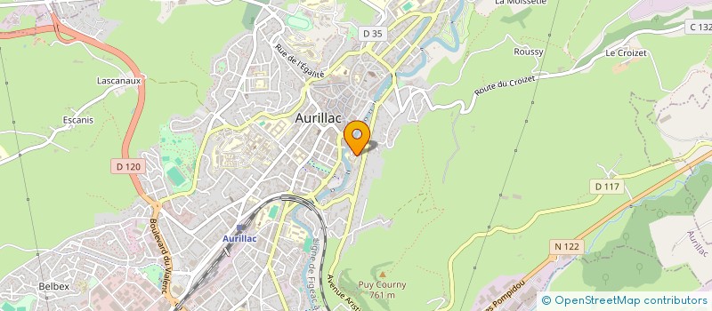 localisation de l'entreprise SCI LASCAROUGNAT à AURILLAC