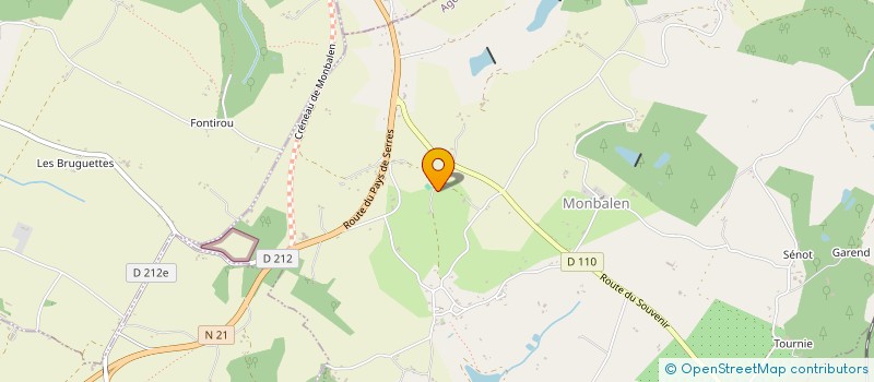 localisation de l'entreprise SCI LASJOUETTES  MONBALEN
