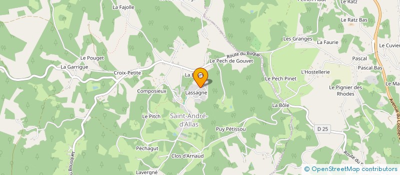 localisation de l'entreprise SCI LASSAGNE 2006  SAINT ANDRE D'ALLAS