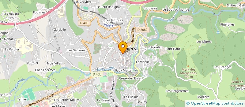 localisation de l'entreprise SCI LASTEYRAS  THIERS