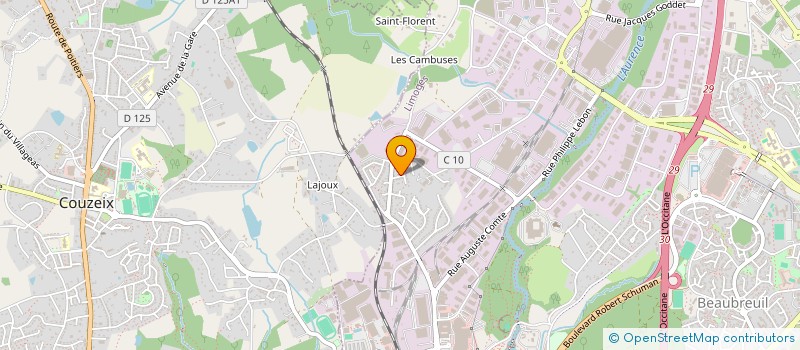 localisation de l'entreprise SCI LATUILIERE à LIMOGES