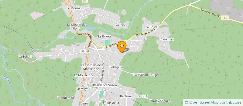 localisation de l'entreprise SCI LAUCLEMA  BELIN-BELIET