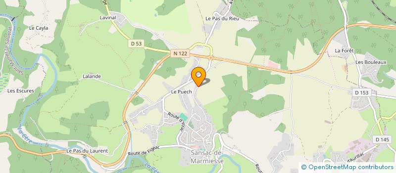 localisation de l'entreprise SCI LAUIMMO à SANSAC-DE-MARMIESSE