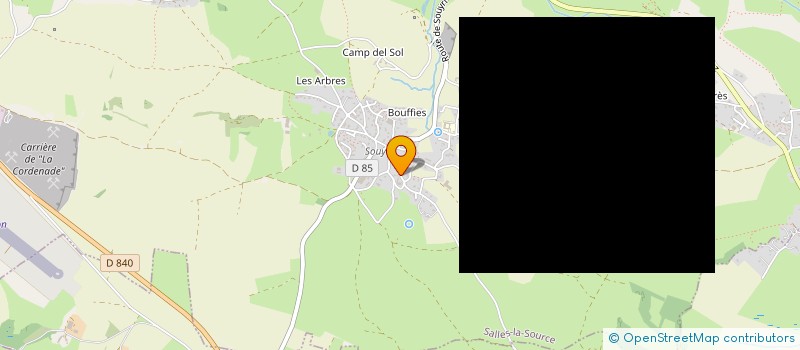 localisation de l'entreprise SCI LAUMIERE  SALLES-LA-SOURCE