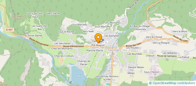 localisation de l'entreprise SCI LAURA  TANINGES