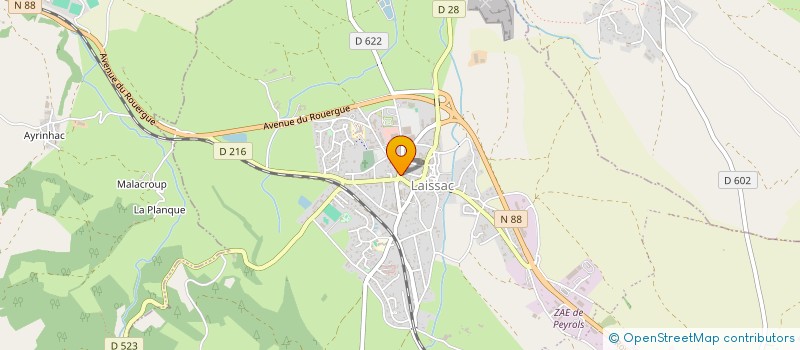 localisation de l'entreprise SCI LAURA  LAISSAC-SEVERAC L'EGLISE