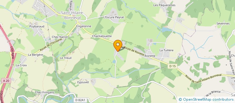localisation de l'entreprise SCI LAURA à SAINT-HILAIRE-BONNEVAL