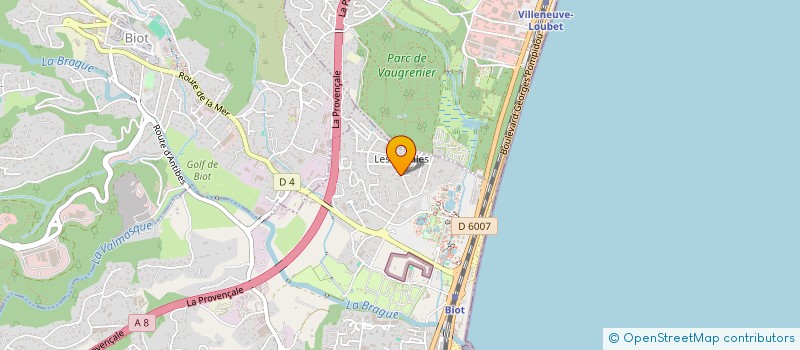 localisation de l'entreprise SCI LAURALEX à ANTIBES