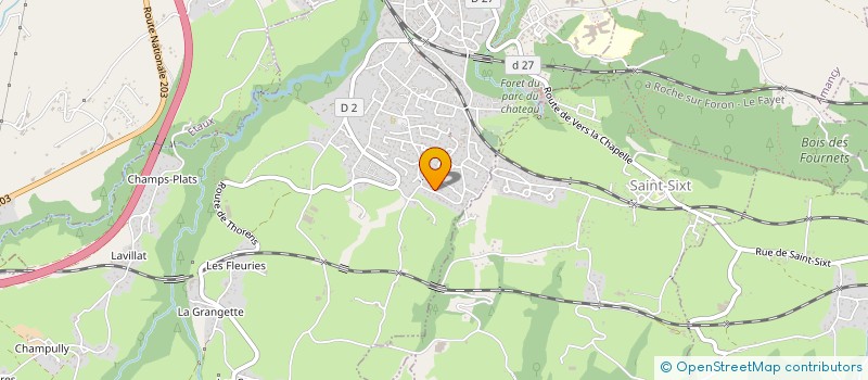 localisation de l'entreprise SCI LAURALINE  LA ROCHE-SUR-FORON