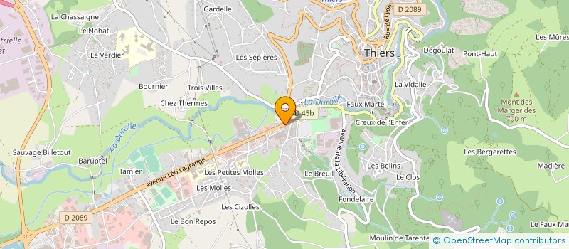 localisation de l'entreprise SCI LAURANIE  THIERS