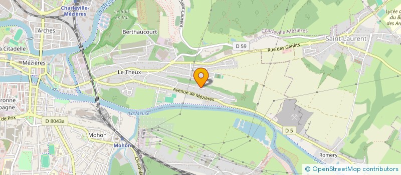 localisation de l'entreprise SCI LAURENT à CHARLEVILLE-MEZIERES