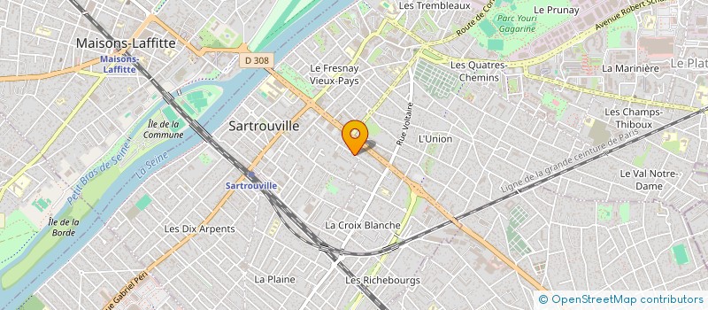 localisation de l'entreprise SCI LAURENT AUBER  SARTROUVILLE