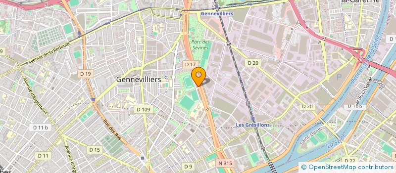 localisation de l'entreprise SCI LAURENT CELY à GENNEVILLIERS