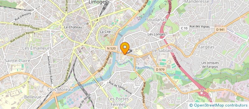 localisation de l'entreprise SCI LAURENT SURVILLE IMMOBILIER à LIMOGES