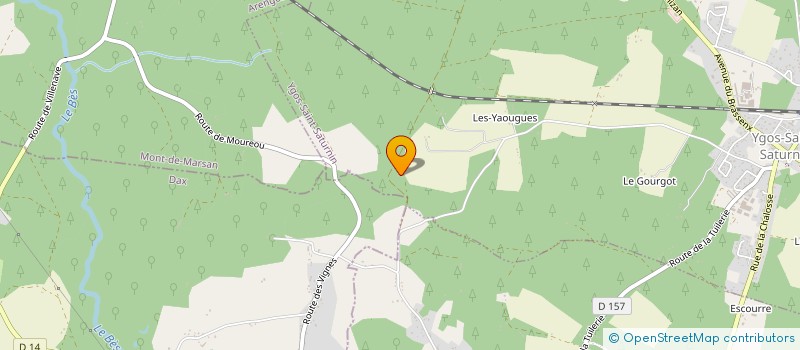 localisation de l'entreprise SCI LAURET  YGOS-SAINT-SATURNIN