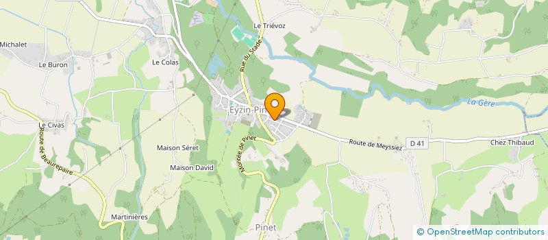 localisation de l'entreprise SCI LAURETTE  EYZIN-PINET