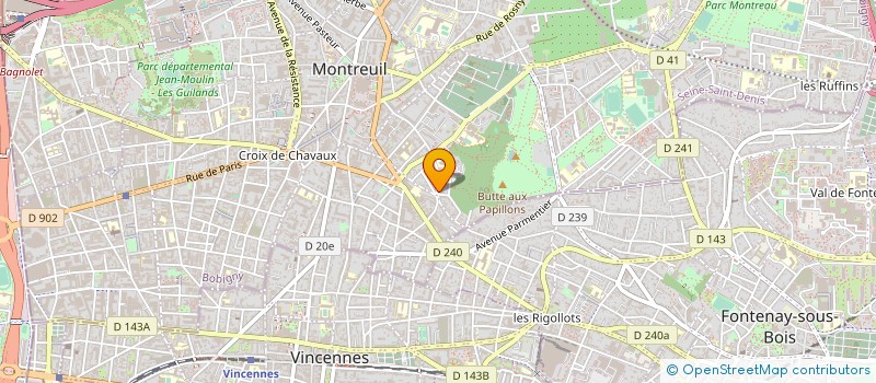 localisation de l'entreprise SCI LAURIAU 103 B à MONTREUIL