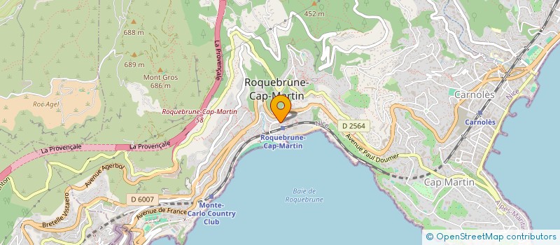 localisation de l'entreprise SCI LAURIBEL à ROQUEBRUNE-CAP-MARTIN