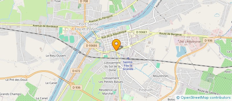 localisation de l'entreprise SCI LAURY  SAINTE-FOY-LA-GRANDE