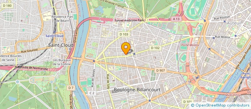localisation de l'entreprise SCI LAURY à BOULOGNE-BILLANCOURT