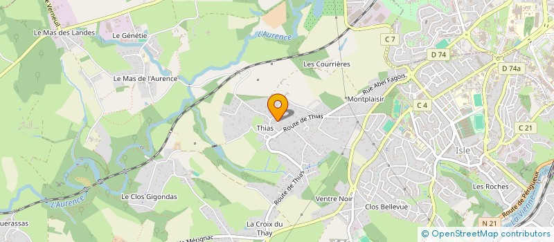 localisation de l'entreprise SCI LAUVIDENCE à ISLE