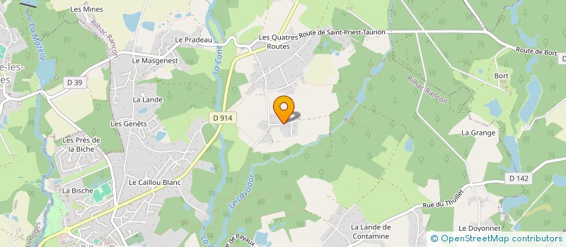 localisation de l'entreprise SCI LAVADOUR  RILHAC-RANCON