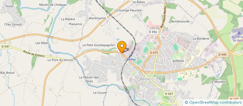 localisation de l'entreprise SCI LAVAGE DU HAUT LIMOUSIN à BELLAC
