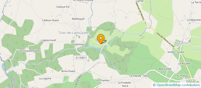 localisation de l'entreprise SCI LAVAGNAC  TIZAC-DE-LAPOUYADE