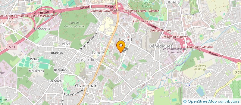 localisation de l'entreprise SCI LAVALIERE  GRADIGNAN