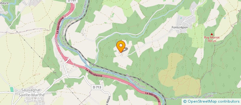 localisation de l'entreprise SCI LAVALINE  YRONDE-ET-BURON