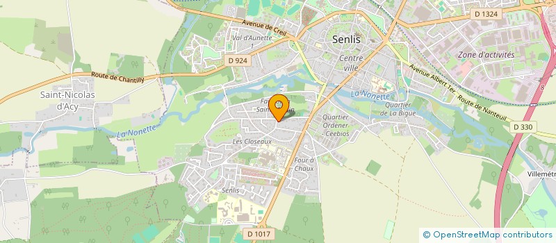 localisation de l'entreprise SCI LAVALLEE  SENLIS