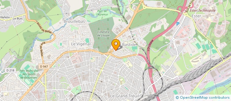 localisation de l'entreprise SCI LAVALLEE à LIMOGES