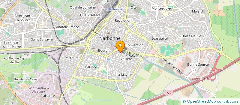localisation de l'entreprise SCI LAVALLIERE  NARBONNE