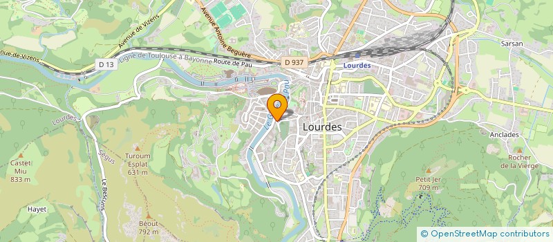 localisation de l'entreprise SCI LAVALLIERE CROIX BLANCHE  LOURDES