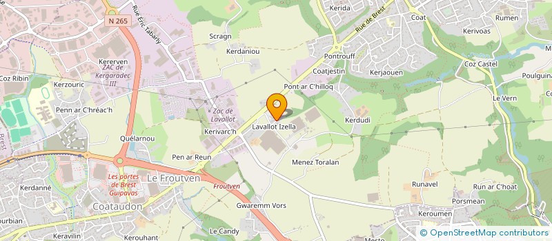 localisation de l'entreprise SCI LAVALLOT THEPAUT  GUIPAVAS