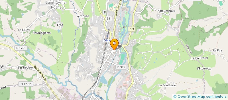 localisation de l'entreprise SCI LAVERGNE  OBJAT