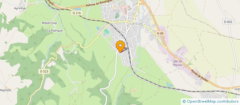 localisation de l'entreprise SCI LAVIVI  LAISSAC-SEVERAC L'EGLISE